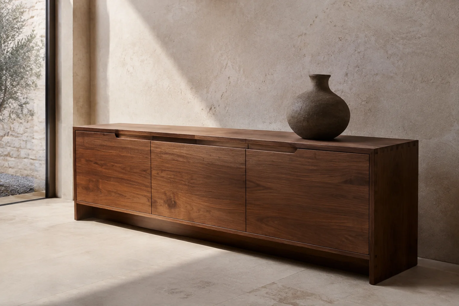 Furniture storage concept in a calm, naturally lit interior