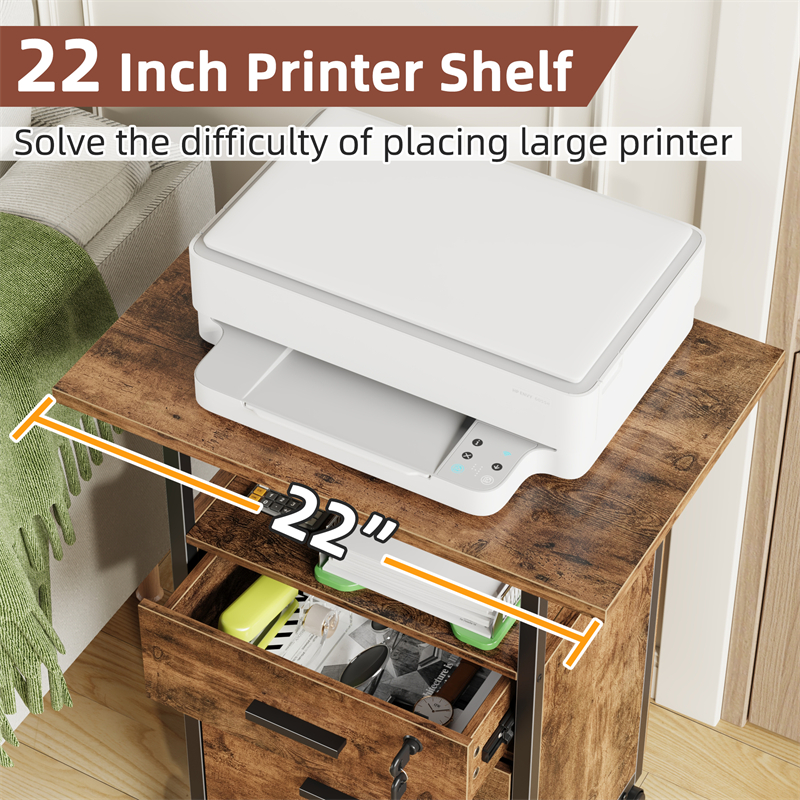 FC013 Locked Filing Cabinet - Tiger Wood — image 8