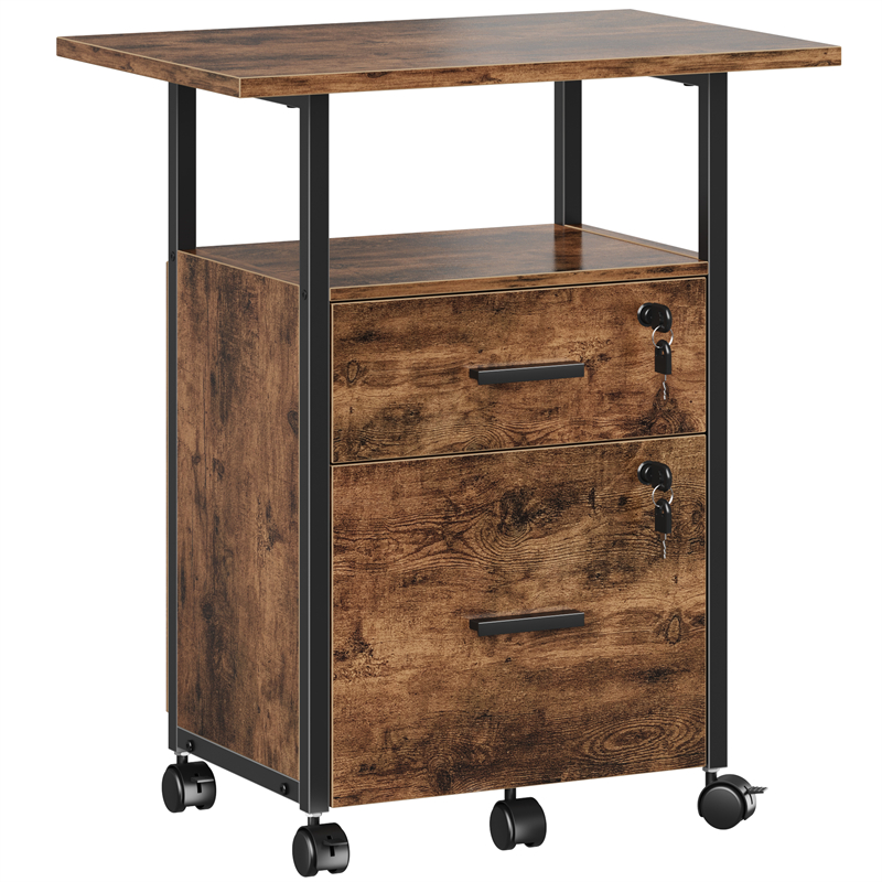 FC013 Locked Filing Cabinet - Tiger Wood — image 2