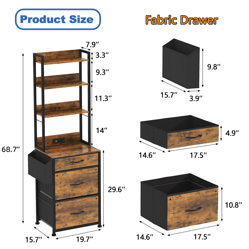 FC004 Three-Draw high-end Filing cabinet — image 8